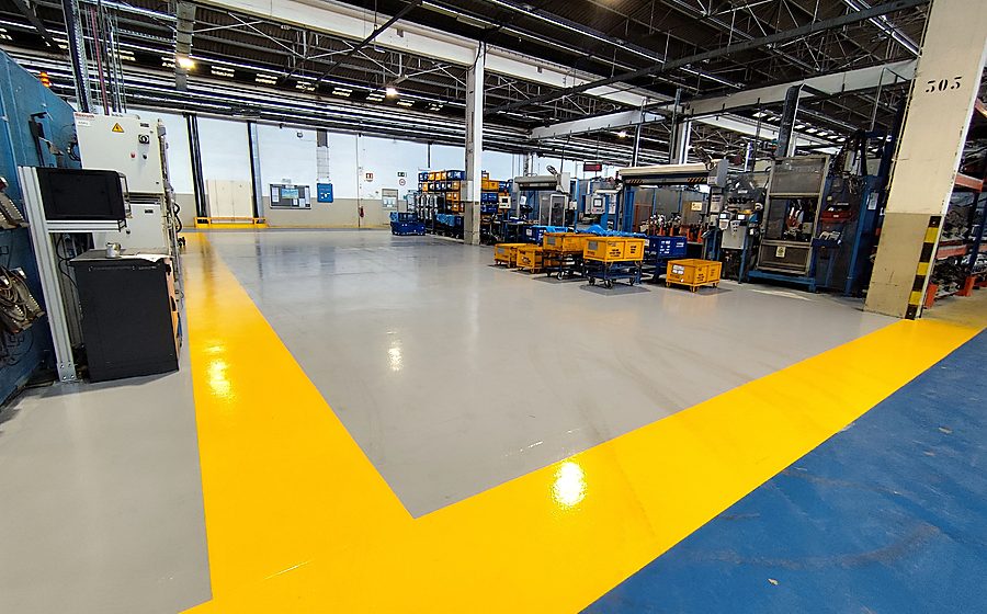 Waterborne Acrylic Floor Paint industrial coating application
